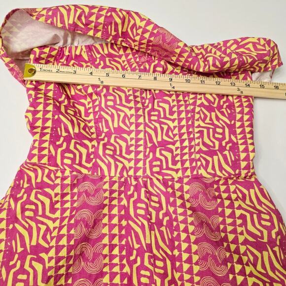 Anthropologie Kahindo Tanzania Maxi Dress Ruffle Strapless Cotton w/ Pockets - Picture 7 of 12